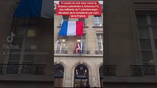 des militants de l’ unisciencespo décident de le remplacer par celui de la France [upl. by Nylear16]