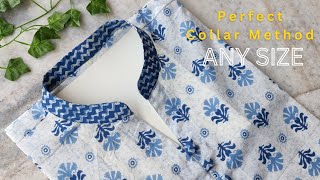 How to Cut Stand Collar Easy Tips  Collar Kurti Neck Design with Button Placket [upl. by Yrakcaz]