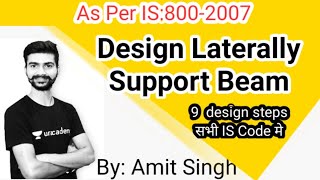 Design of Laterally Supported Beam Question by Amit Singh [upl. by Nhojleahcim]