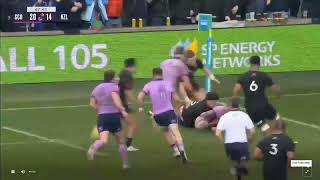 Scott Barrett trysaving tackle on Stuart Hogg [upl. by Ferrick]