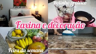 Faxina e decoração Desafio e rotina alimentarBolo protéico Sharlene Regina [upl. by Luise]