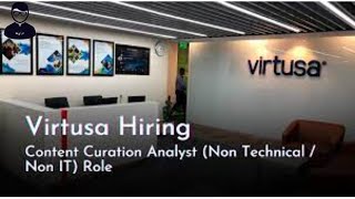 VIRTUSA IS HIRING CONTENT CURATION ANALYST [upl. by Aicilf]