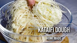 Homemade kataifi dough Quick and easy kataifi dough Where to find kataifi dough [upl. by Dranoc46]