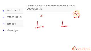 In electrorefining of coppersome gold is deposited as  12  METALLURGY  CHEMISTRY  BITSAT G [upl. by Aihsotal]