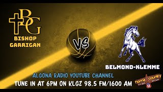 Bishop Garrigan vs BelmondKlemme High School Basketball [upl. by Ydniahs]