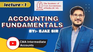 FRAMEWORK OF ACCOUNTING  CMA INTER [upl. by Marieann]