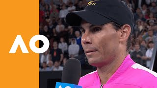 Rafael Nadal quotAgainst Nick you are never in controlquot  Australian Open 2020 OnCourt Interview R4 [upl. by Anauqal]