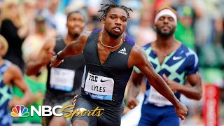 HES BACK Noah Lyles blazes to mens 200m win at Prefontaine Classic  NBC Sports [upl. by Enoitna]