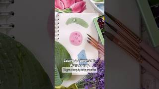 Process of painting realistic water drops with water colour trendingshorts artist [upl. by Eart]