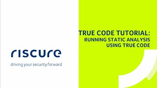 True Code – Static Analysis How to run code checks [upl. by Oneg]