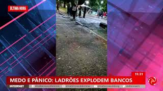 Explosões e tiros após ataque contra bancos em Camanducaia [upl. by Adnole966]