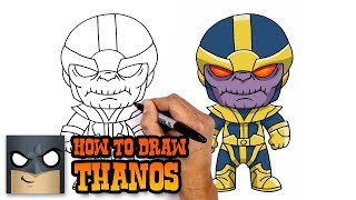 How to Draw Thanos Step by Step Drawing Tutorial [upl. by Marr538]