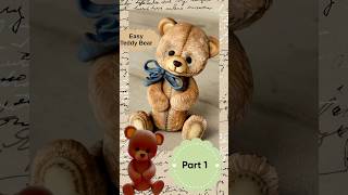 Teddy Bear Fondant CakeTopper Tutorial Part1 teddybearmodelingpastecuteanimals diycakedecorating [upl. by Kcirderfla]