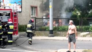 Pożar samochodu na Pomorskiej [upl. by Terry]