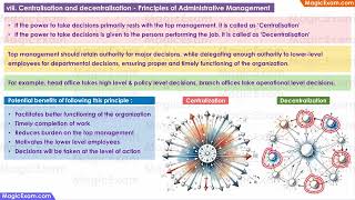 Centralisation amp decentralisation Principles of Administrative Management  CBSE Class 12 BST [upl. by Duggan]