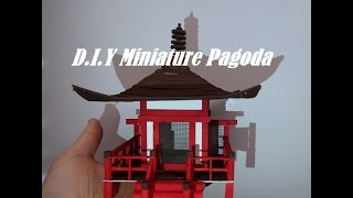 DIY Miniature Pagoda from Popsicle sticks [upl. by Ttocs214]