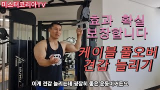 케이블에서 풀오버하기 제대로 견갑을 늘려주는 운동 동작 설명 Cable Pull Over 케이블풀오버 풀오버 [upl. by Ayim]