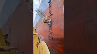 Ship Pilot takes advantage of waves to board ship [upl. by Still]