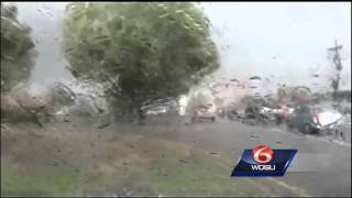 Hail falls as severe weather pushes through Jefferson Parish [upl. by Itra]