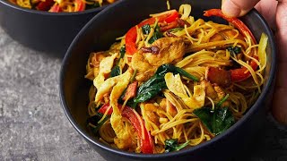 Easy Singapore Noodles [upl. by Kassaraba]