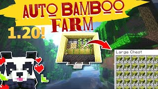 I Built an EASY Automatic Bamboo Farm in Minecraft [upl. by Aicilanna]