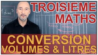 Conversion volumes amp litres  Maths 3e  Les Bons Profs [upl. by Atihana]