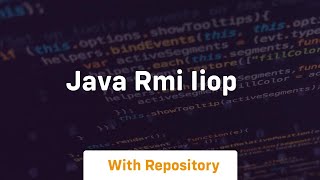 java rmi iiop [upl. by Timothy]