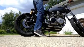 Xs750 cafe racer starting [upl. by Redwine]