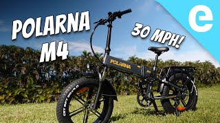 Polarna M4 Review 30 MPH FullSuspension Folding EBike [upl. by Ettenoitna]