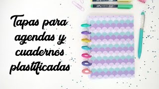 Cómo hacer tapas para agendas o cuadernos plastificadas encuadernación con anillas happy planner [upl. by Yordan]