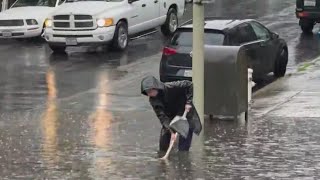 Flash flooding hits San Francisco during torrential storm downpour [upl. by Adena]