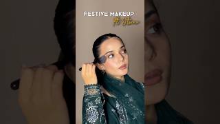 Festive makeup ft Otwoo bestfoundation glowymakeup nudelips bottlegreen grwmmakeup [upl. by Aruol]