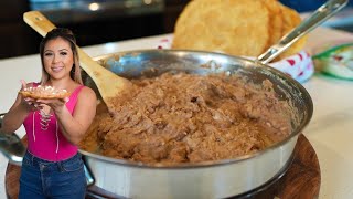 The SECRET to Making the BEST REFRIED BEANS at Home Better than any AUTHENTIC MEXICAN RESTAURANT [upl. by Muslim]