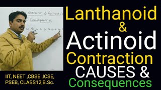 lanthanide contraction actinoid contraction Lanthanoid contraction causes and its consequences [upl. by Meekah]