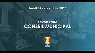 Diffusion du conseil municipal du 26092024 [upl. by Singer440]