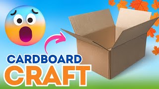 Lets Make a Fun 😃 Fall Craft Using Cardboard Dollar Tree DIY Crafts [upl. by Ahsirkal107]