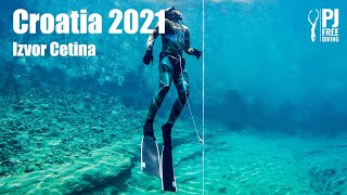 Freediving  Izvor Cetina  Croatia 2021 [upl. by Leff]