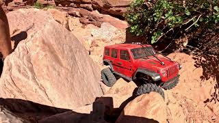 RC Trail Run Red Canyon Overlook Part 2Axial CapraAxial SCX10Moab Utah [upl. by Dorion804]