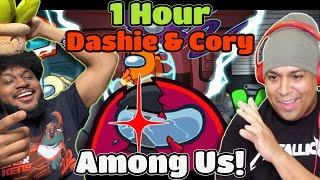 1 HOUR OF DASHIE amp CORYXKENSHIN PLAYING AMONG US [upl. by Saretta]