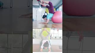 Ball Yoga Vrschikasana Scorpion Poseyogafitness weightlossflexibilityshorts instagram [upl. by Tolland]