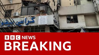 Explosion hits Beirut suburb as Israel says it has targeted Hezbollah commander  BBC News [upl. by Ajat]