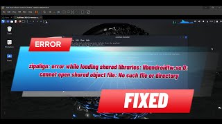 zipalign error while loading shared libraries libandroidfwso0 cannot open shared object file [upl. by Ettore]