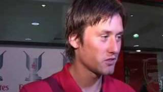 Emirates Cup Interview Tomas Rosicky [upl. by Annoerb143]