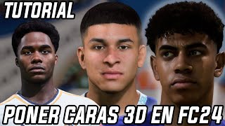 TUTORIAL COMO PONER CARAS 3D EN FIFA 21 22 23  FC24 [upl. by Fisa845]