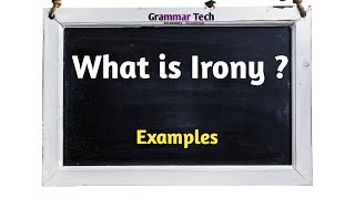 What is Irony  Figure of speech  englishgrammar spokenenglish [upl. by Anivle]