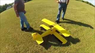 Andrews Aeromaster CRASH on Takeoff RC Airplane Biplane [upl. by Nikolas]