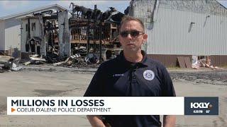 Millions in losses from fire at Coeur dAlene Police Department building [upl. by Sad597]