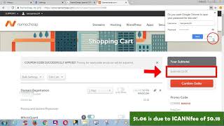 How to apply namecheap 88 cent dot com extension promo code [upl. by Kylander]