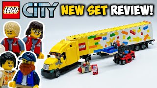 Yellow LEGO Delivery Truck Review LEGO City Set 60440 [upl. by Osnohpla503]