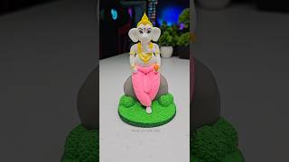 Ganpati ji idol making with super clay 🌸 Ganesh ji making 🙏🏻 Ganpati bappa morya shorts short [upl. by Ynaffad295]